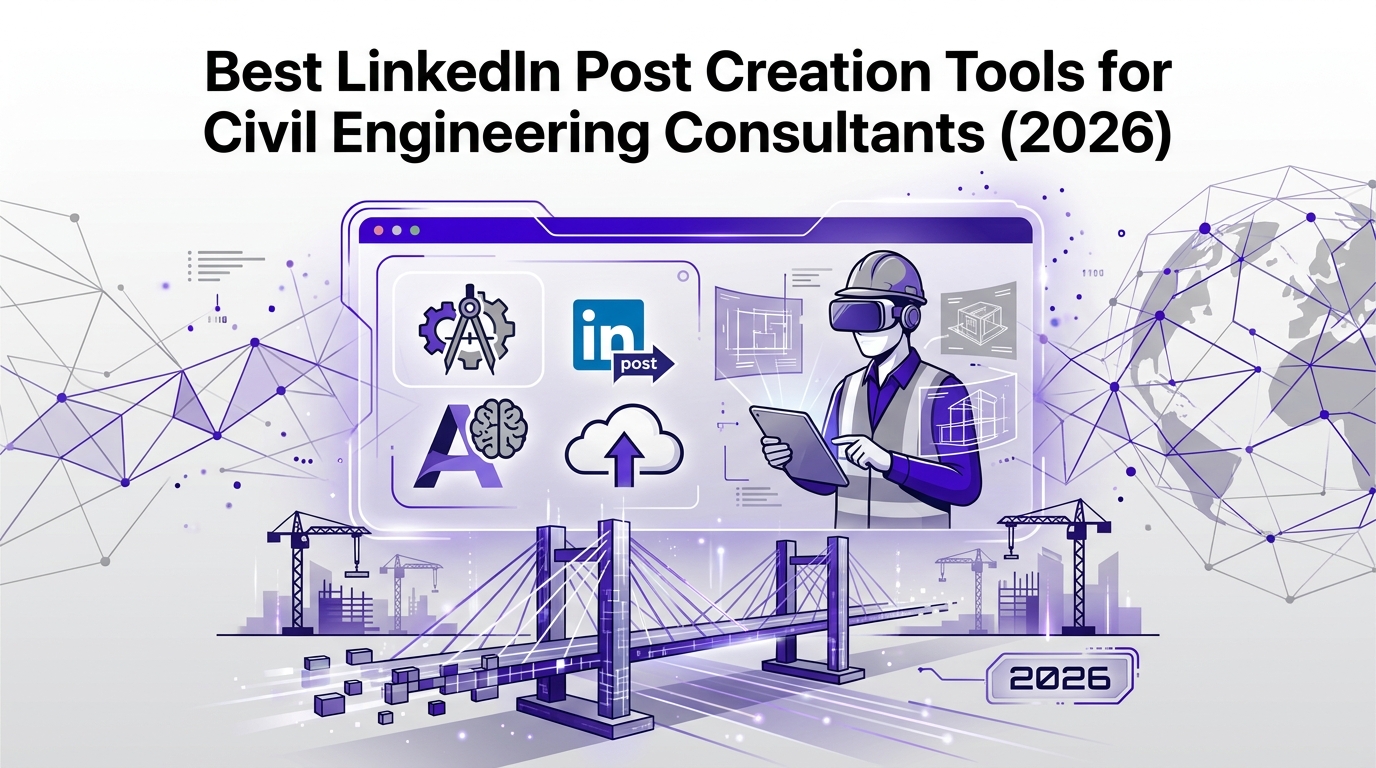 Best LinkedIn Post Creation Tools for Civil Engineering Consultants (2026)